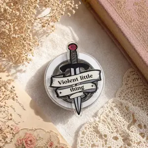 Violent Little Thing Phone Grip, Gothic Dagger MagSafe Phone Holder, Alternative Tattoo Style Griptok, Dark Aesthetic Kindle Grip Gift