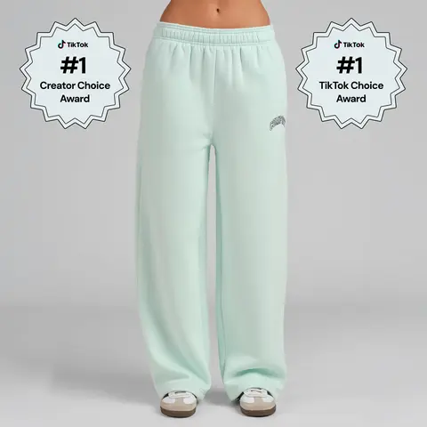 Comfrt | Varsity Straight Leg Sweatpants | Collegiate Style Embroidered Logo Sweatpants