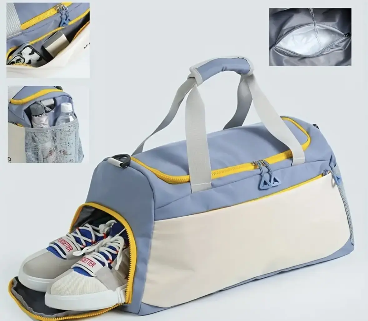 Sports Duffel Bag with Shoe Compartment | Waterproof Gym Travel Bag for Yoga & Weekend Trips