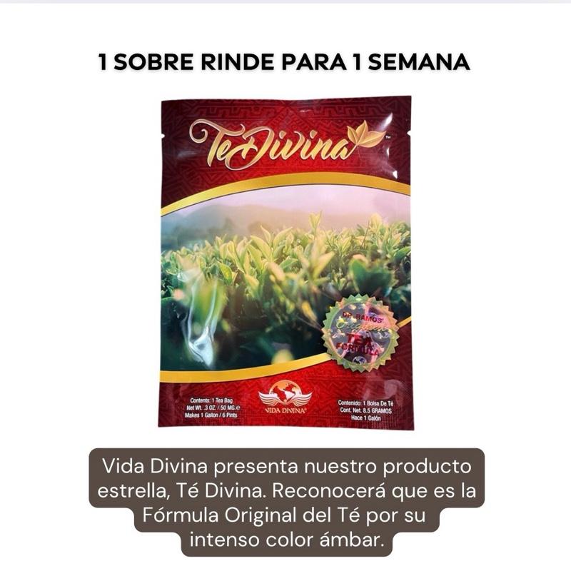 Té Divina Original Detox Herbal Tea 1 Sachet 1 Week Caffeine-Free Natural Infusion for Detoxification & Healthy Digestion Beverage Drink