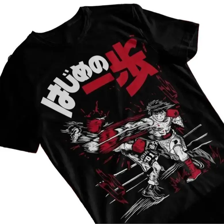 Hajime No Ippo T-shirt Ippo Makunouchi Kamogawa Boxing Gym Kbg Shirt Soft Tee Menswear Top Underwear Tshirt