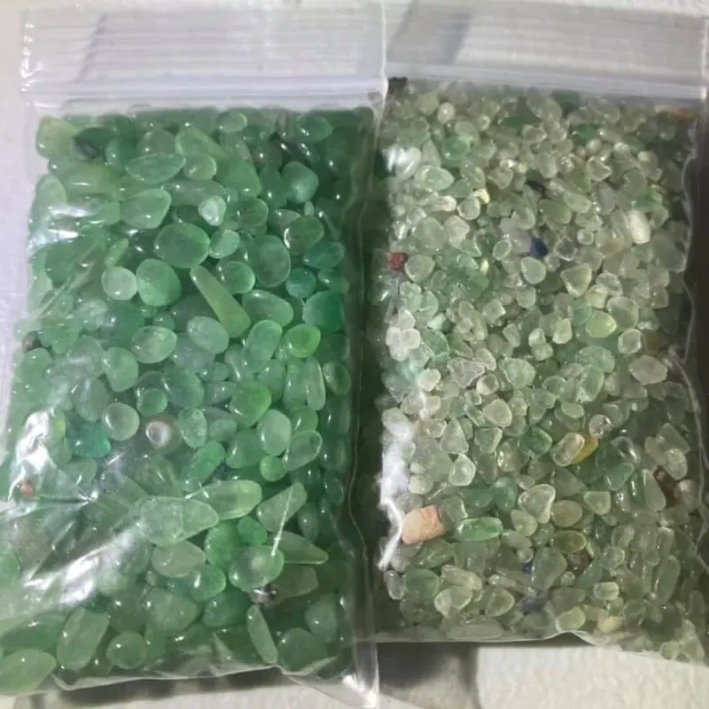 Green Aventurine Crystal chips , 2oz Natural Polished Gemstone for Energy Healing