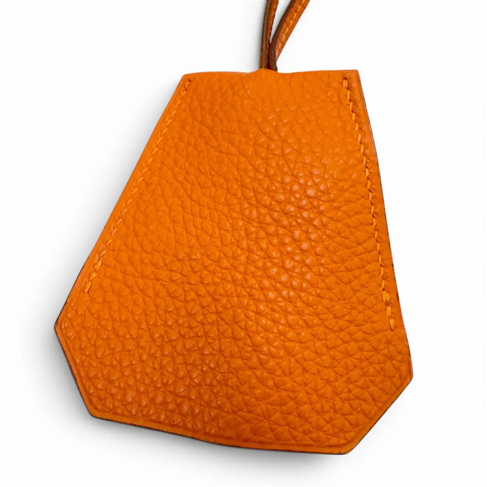 Pre-owned HERMÈS Calfskin Small Leather Goods Hermes Clochette Leather Necklace