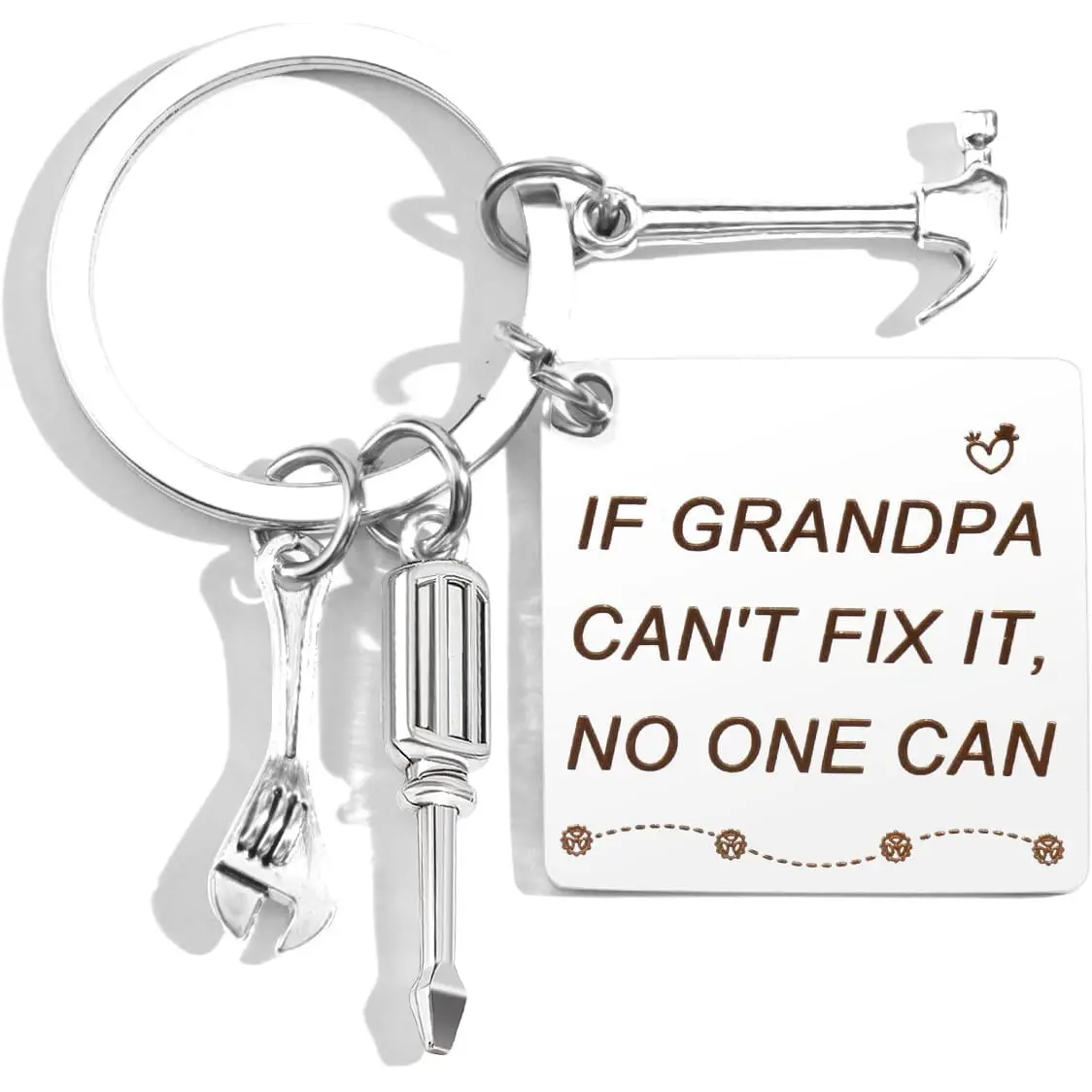 Birthday Father Day Gifts for Grandpa from Grandchildren,Personalized Father's Days Valentines Christmas Gift for Grandpa,Stocking Stuffers for Men,Keychain,Grandparents Day Gifts Ideas