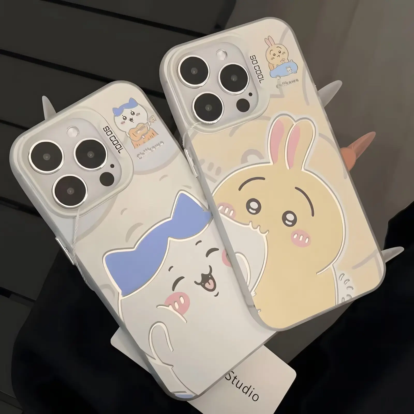 Cute Anime C-Chiikawas hachiware Phone Case for iPhone 17 16 15 14 13 12 11 Pro Max Transparent TPU Soft Shell Protective Cover Shockproof Casing with Adorable Design Protection
