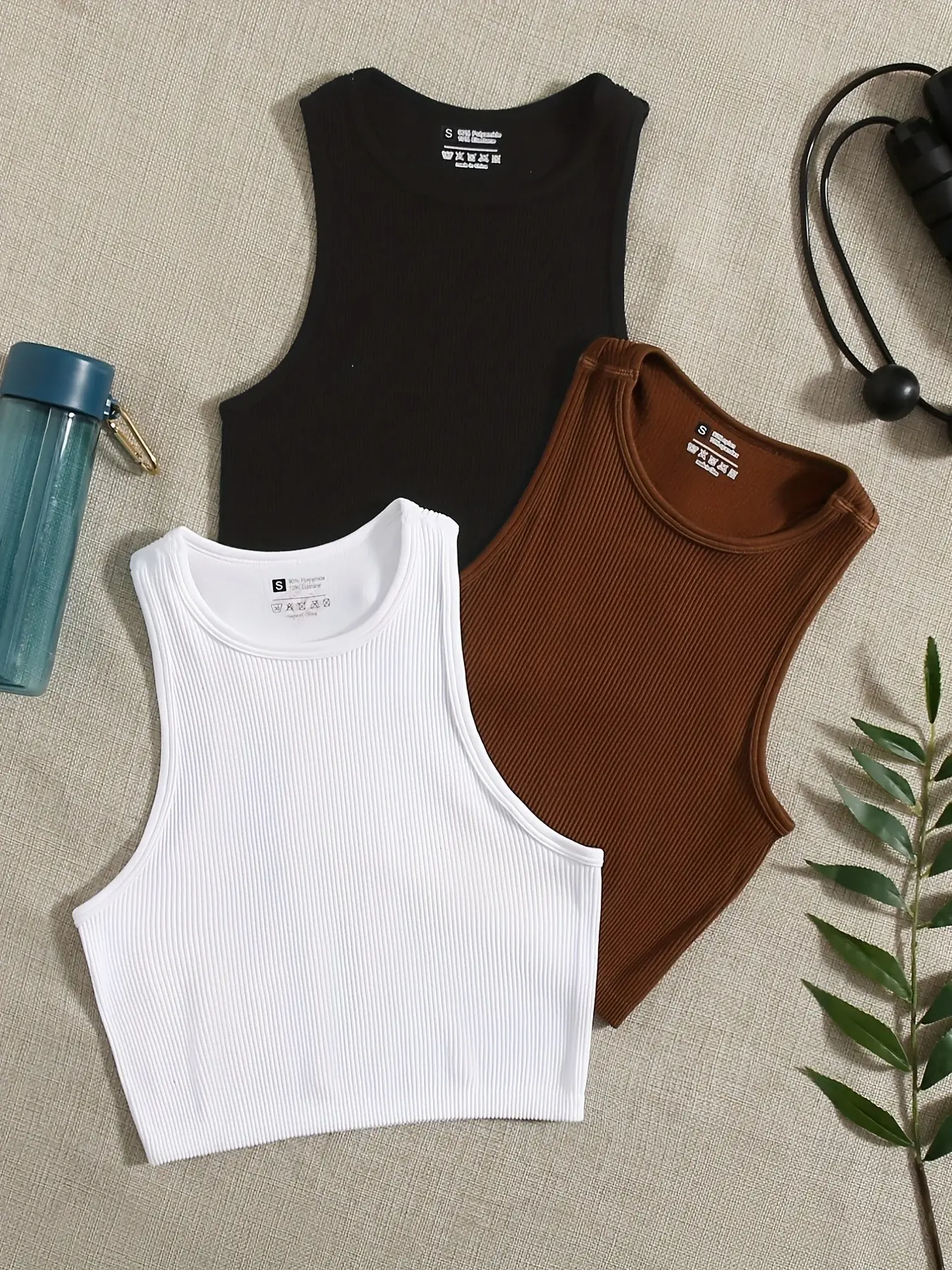 3-Pack Nylon Sport Yoga Quick-Dry Running Fitness Tank Tops for Women, Sleeveless Activewear Vest, Lightweight & Breathable, Ideal for Workouts & Daily Wear, Athletic Tops, Sleeveless Sports Tops