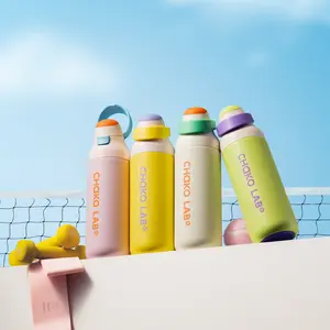 CHaKO LaB KADA 700ml Stainless Steel Bottle｜Leak-Proof & Dual Straw Design｜Colorful & Stress-Relief Style