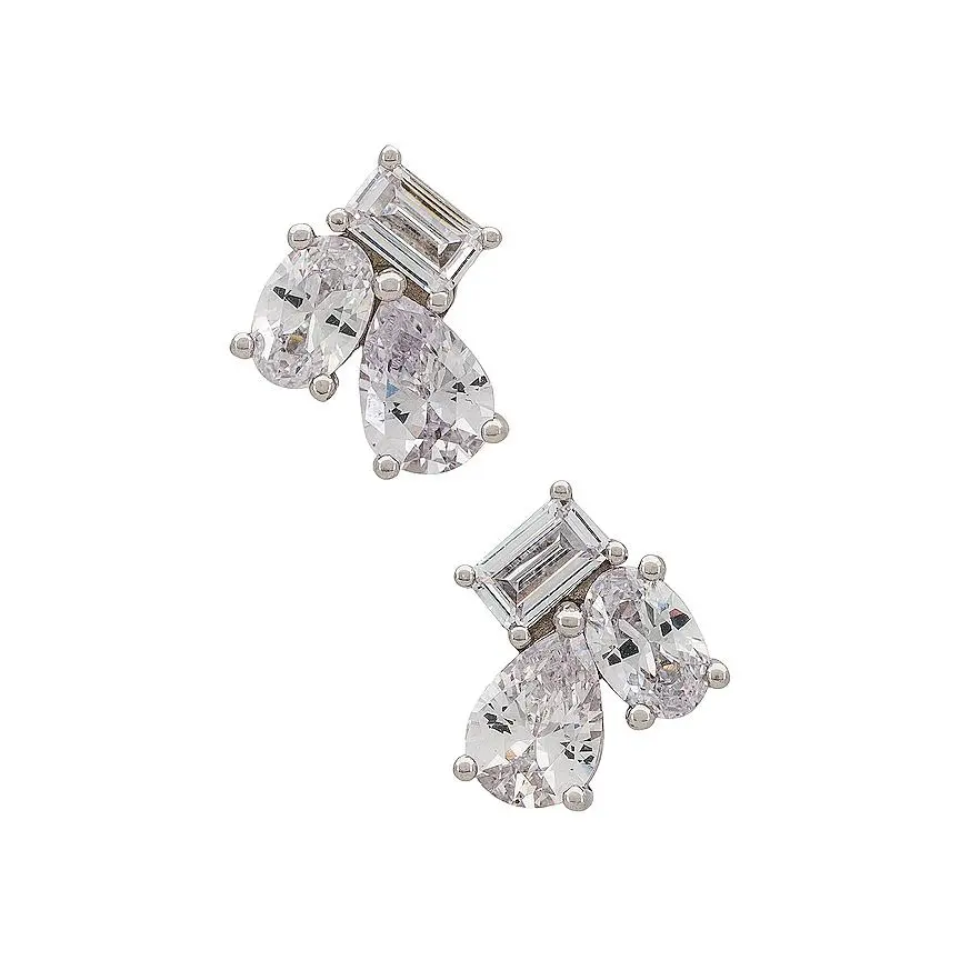 SHASHI Pierre Stud in Silver SHASHI Pierre Stud in Silver