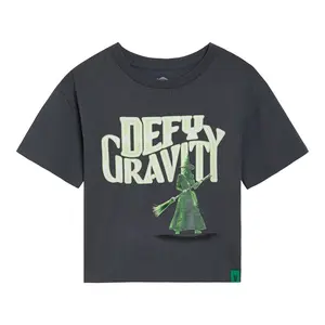 Universal Studios Wicked Elphaba Little Girls Boxy Drop Shoulder T-Shirt Black 4