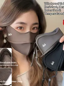 2-Pack Nylon Thickened 5D 3D Warm Face Masks for Women, High Appearance, Windproof and Cold-Resistant for Autumn and Winter, Eye-Protecting and Face-Slimming Mask