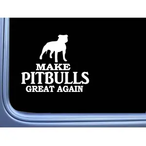 Pitbull Maga Uncropped L709 Dog Sticker 7" decal