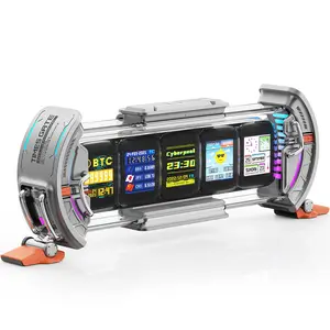 Divoom Times Gate Cyberpunk Gaming Digital Wall Clock - LED Alarm Clock with Smart APP Control, WiFi Connect, RGB LED Display, Personalized Dashboard, Pixel Art, Ambient Light, Cool Gadgets for Gamer Stuff, Unique Mens Gifts for Man