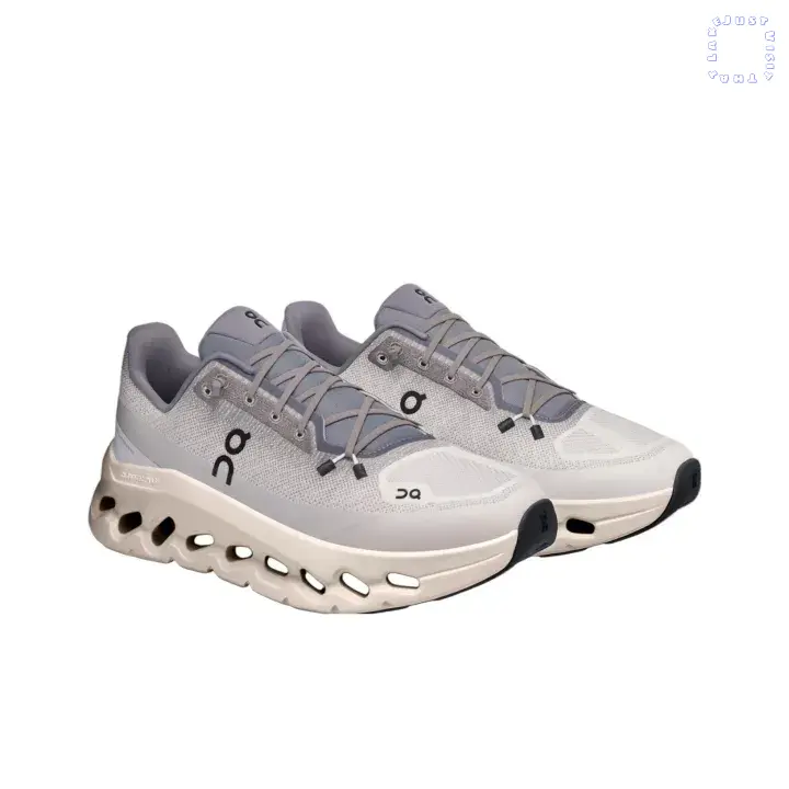 Gradient Thick Cushioned Running Sneakers | Light Grey Breathable Mesh Hollow Shock Absorbing Midsole | For Outdoor Jogging Daily Commute | Absorb Stride Impact to Reduce Foot Ache