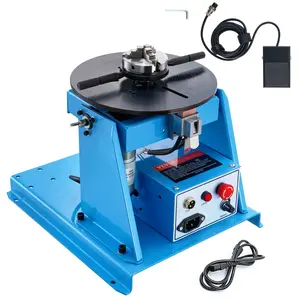 Summervibes VEVOR Rotary Welding Positioner 10KG, 0-90 Welding Positioning Turntable Table with 8.1 Inch 3-Jaw Lathe Chuck, 1-12 RPM 20W Portable Welder Positioning Machine for Cutting Grinding Assembly Testing