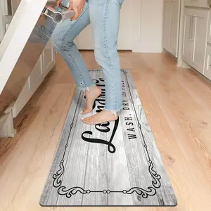 Laundry Room Rug Farmhouse Style Washable Non Slip Kitchen Mat Waterproof Runner for Entryway Mudroom