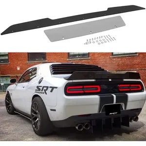 Rear Spoiler Fits for Dodge Challenger 2008-2014 SRT RT SXT SE Hellcat Scat Pack, Add-on Type 2-Piece Rear Wicker Bill Spoiler Car Accessories