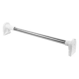Thickened Stainless Steel Retractable Tension Pole Adjustable Telescopic Clothes Drying Rod For Bathroom Shower Window 50-80Cm