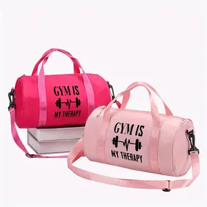 1pc Dumbbell Print Messenger Bag, New Fashion Pattern Dance Bag, Mini Handbag, Round Long Shoulder Bag, Casual Outdoor Sports Bag, Multi-color Choice, Suitable for Fitness Dance Daily Use, Multifunctional Sports Bag, Gym Bags