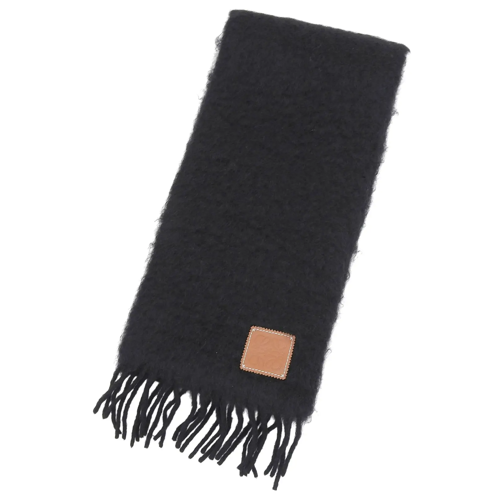 Pre-owned Loewe Wool Small Leather Goods Mohair Scarf