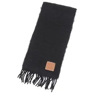Pre-owned Loewe Wool Small Leather Goods Mohair Scarf
