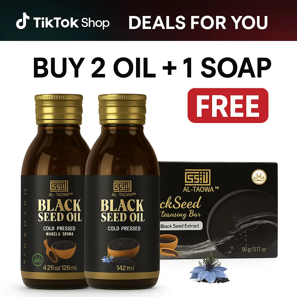 Organic Black Seed Oil 2.2oz (GLASS) - High Thymoquinone, pure Nigella Sativa Plant Extract Haircare Hair Growth Bundle