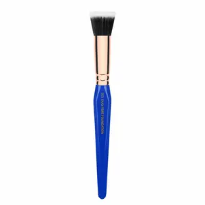 Golden Triangle 953 Duo Fibre Foundation Makeup Brush Vegan Synthetic Bristles Cruelty-Free Hypoallergenic Blue Handle 7.0 Inches