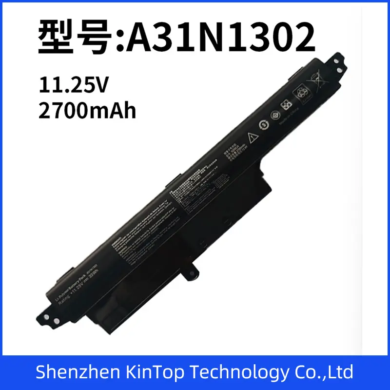 11.25V2700mAh A31n3102 Black Laptop Battery for Asus A31n1302 Vivobook X200ca F200ca X200m Replacement Battery Li-ion Battery