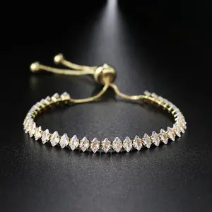 Unisex Zircon Tennis Bracelet for Women Men Adjustable Crystal CZ Chain Bling Jewelry Fashion Gold Silver Tone Luxury Wristband Trendy Stackable Layered Bracelet Hip Hop Party Club Wedding Birthday Anniversary Gift Accessory StoneAge