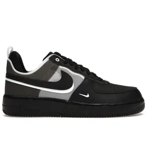 Nike Men's Air Force 1 Low React Black White, from StockX