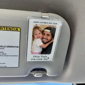 Personalized Photo Car Visor Clip – Drive Safe I Love You, Father’s Day Gifts for Dad, Custom Polaroid Car Decoration, Gift for Him, Presents for Father