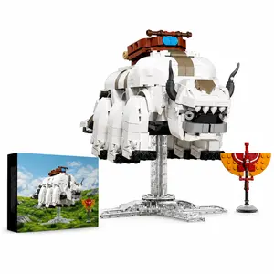 880-Piece Fantasy Flying Bison Building Block Set, DIY Brick Model Kit for Teens, Birthday Holiday Gift, Relaxing Home Decor Display