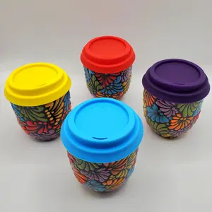 Handmade Multicolored Talavera Ceramic Tumblers