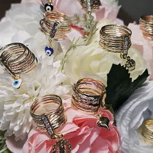 Rings semanario diferent styles and sizez Goldplated
