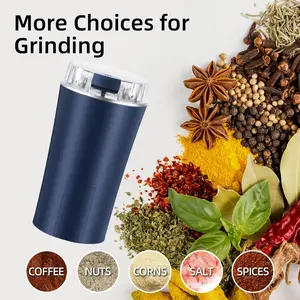 Electric Coffee Bean Grinder – Nut Seed Herb Grind Spice Crusher Mill Blender, Smart Coffee Bean Grinder, Dry Grinder Nuts Spice Grinding Mill Blender, Stainless Steel portable fast
