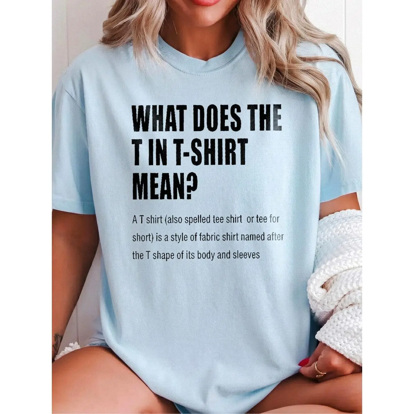 What Does The T In T-Shirt Mean Funny Definition Graphic T-Shirt