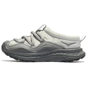 HOKA ONE ONE Ora Primo Slip-Resistant Closed-Toe Slides for Men and Women in Stardust Gray Trending Shoes, House White Official Shoes to Get / Maison Mihara