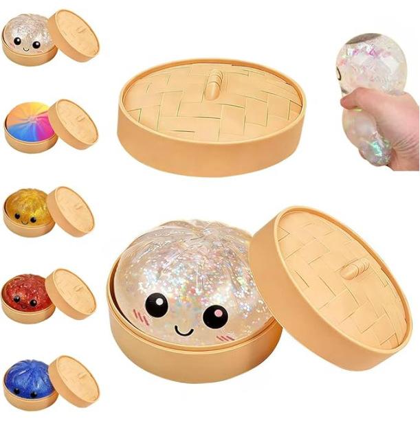 Expressive Big Dumpling Squishy Blind Box | Mysecret Bun Fidget Toy, Soft TPR Stress Relief, Surprise Unboxing, Random Style | Perfect Mother’s Day & Cinco de Mayo Gifts, Ideal for Kids’ Classroom Exchanges