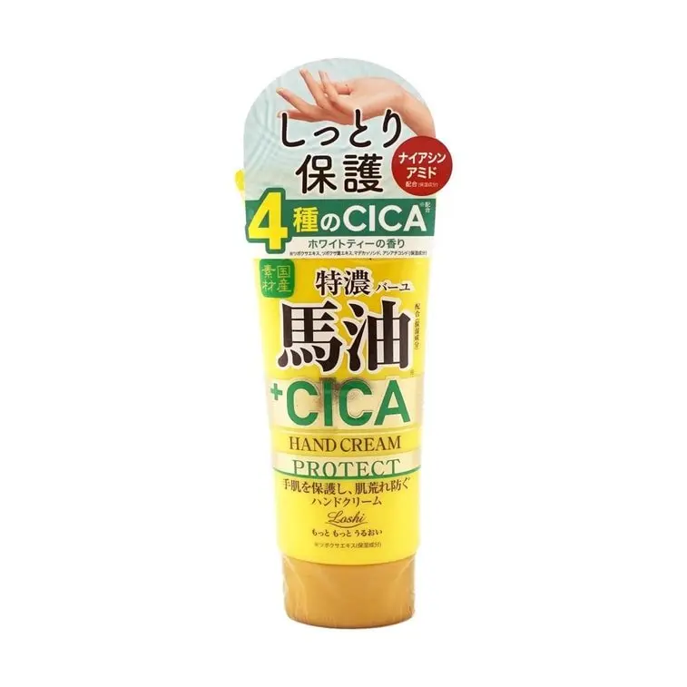 Loshi Horse Oil & Cica Rich Hand Cream - 80g, Daily Extra Moisturizing Nourishing Aid for Dry All Skin Types, Smoothing Hand Lotion, Extra Moisturizing Hand Lotions