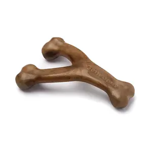 Benebone Wishbone Durable Dog Chew Toy for Aggressive Chewers, Real Bacon, Made in USA, Medium