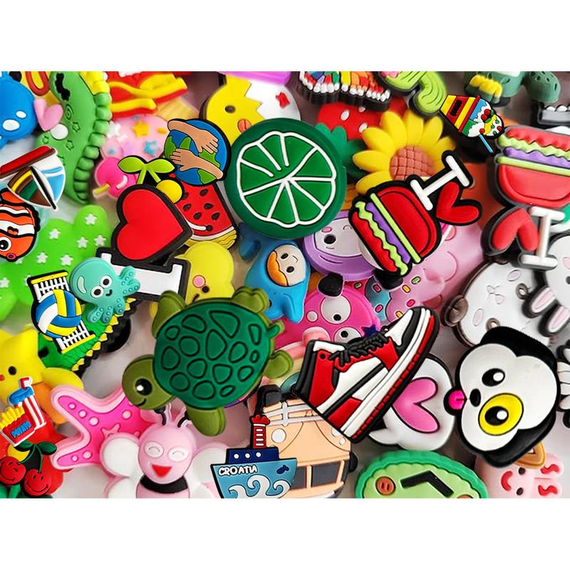 Unisex Shoe Charms 120-160-200 pack Random Different Cute Shape charm for Shoe Decoration Footwear Comfort
