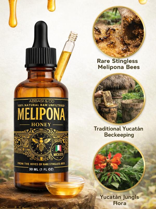 Melipona Honey | Stingless Bee Honey | Miel Melipona | Authentic | 100% Natural | Raw | Pure | Sweet & Tangy | JIMERITO | Yucatán | IMPORTED FROM MEXICO Premium Grade