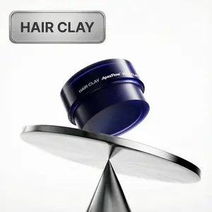 ApexFlow Instant Strong Hold Matte Hair Clay-Lightweight, No mineral oil, Natural Texture, Eco-Friendly Refill Design, Strong Hold,Non-Greasy,for All Hair Types