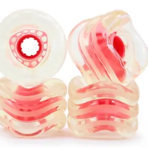 SHARK WHEEL 72MM, 78A DNA - CLEAR WITH PINK HUB