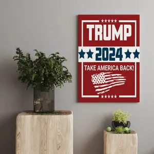 Trump 2024 Take America Back Art Print - Custom Printed Canvas Art for Patriotic Support