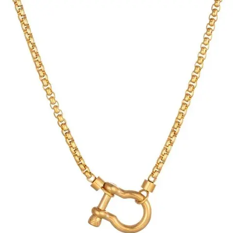 Unisex Waterproof Stainless Steel Chunky Chains - Gold-Finish Shine, Bold Style Clasped Layering Tarnish Proof Jewelry, Waterready Sports & Outdoor Accessory, Ideal Birthday Gift