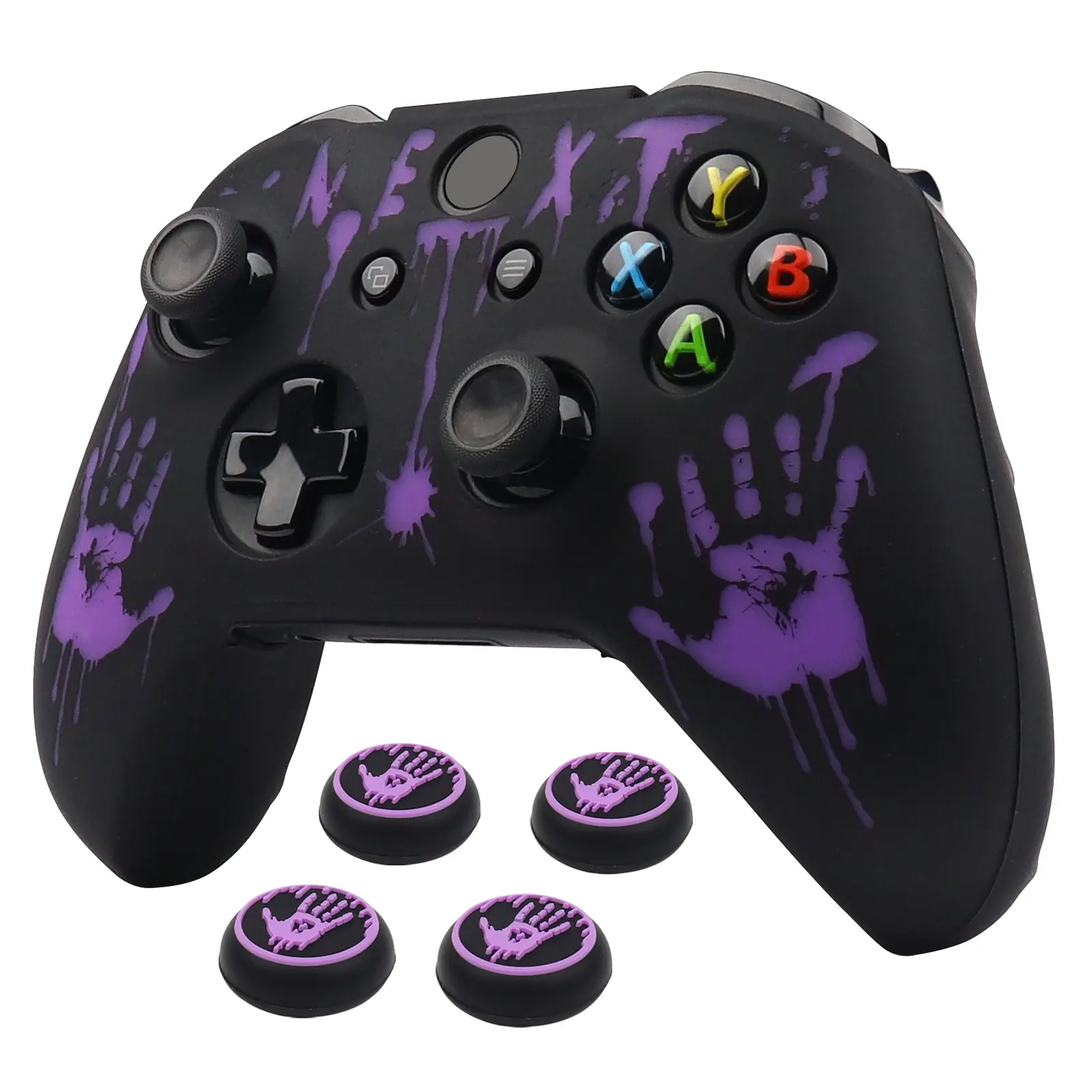 Laser Carving Soft Silicone Aesthetic Durable Cover Protector Protection For Xbox One S Controller Skin Case Gamepad Joystick Accessories For Xbox One X Gamepad  C Silicone Joysticks Covers Gaming Console Accessories