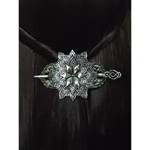 Vintage Viking Style Floral Design Lotus Flower Design Hair Pin, Retro Style Hairpiece Hair Accessories for Women & Girls, Trendy All-match & Exquisite Hair Pin for Birthday Gift