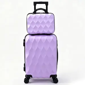 2-Piece Hardside Luggage Set, Spinner Suitcase with Matching ABS Carry On Suitcase , Lightweight Carry-On Travel Set with TSA Lock, Wave stripe