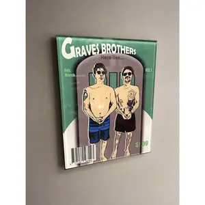 Vintage Glass Comic Book Cover