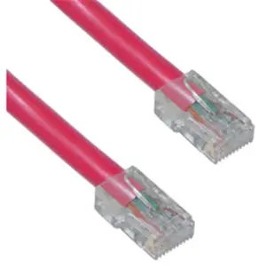 Cable Wholesale Cat6 Red Ethernet Patch Cable- Bootless- 3 foot